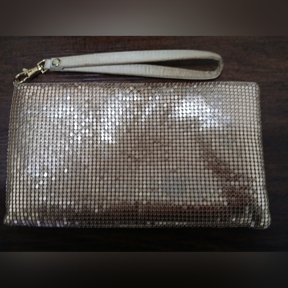 Vintage Charming Charlie Sequin Clutch in Shimmering Gold